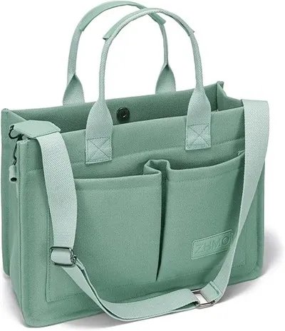 Γυναικεία εργασία φορητό υπολογιστή Ταξιδιωτικό σταυρό σώμα καμβά Tote τσάντα